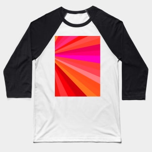 Bright Pink and Orange Retro Stripes Baseball T-Shirt